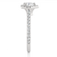 Heart Shape Halo Vermeil Moissanite Lab Diamond Ring
