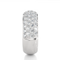 Luxury Pave  Lab Moissanite Diamond Wedding Band Vermeil Ring