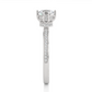 Elegant Vermeil Moissanite Lab Diamond Solitaire Ring