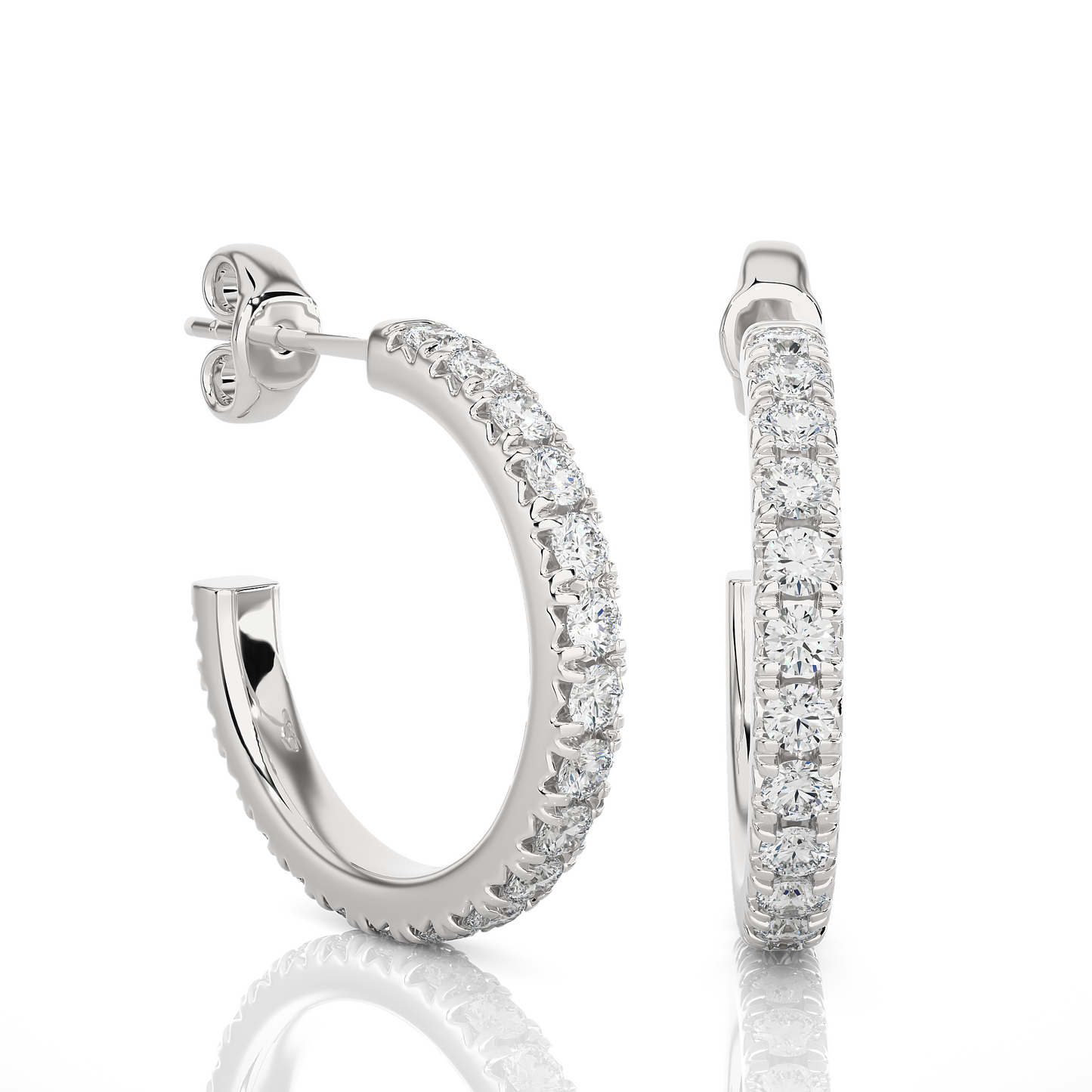 Classic Luxe Lab Grown Diamond Hoop Earrings