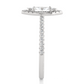 Marquise Halo Moissanite Lab Diamond Vermeil Ring