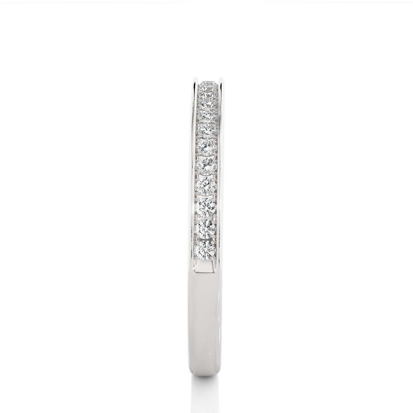 Classic Eternity Moissanite Lab Diamond Vermeil Ring