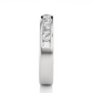 Baguette Round Diamond Moissanite Vermeil Wedding Band Ring