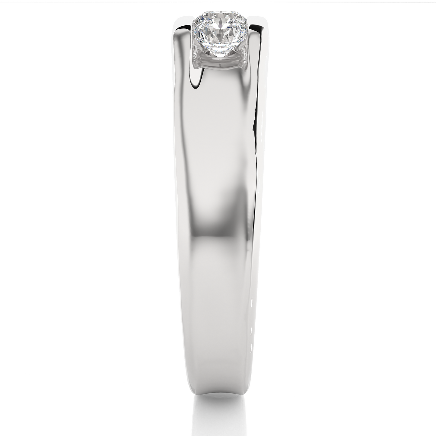 Classic Lab Diamond Three Stone Men’s Wedding Band