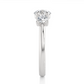 Classic Basket Set Diamond Three Stone Engagement Ring