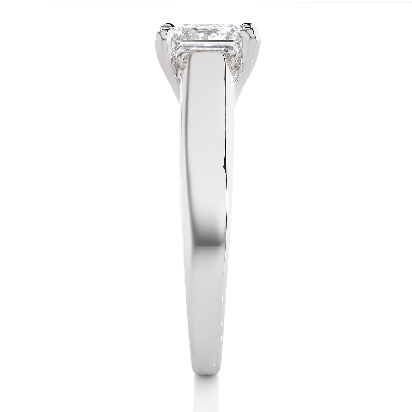 Lab Grown Diamond Moissanite Solitaire Princess Cut Ring