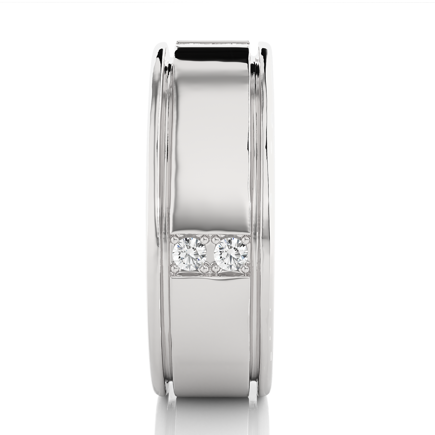 Men’s Gold Lab Diamond Classic Wedding Band