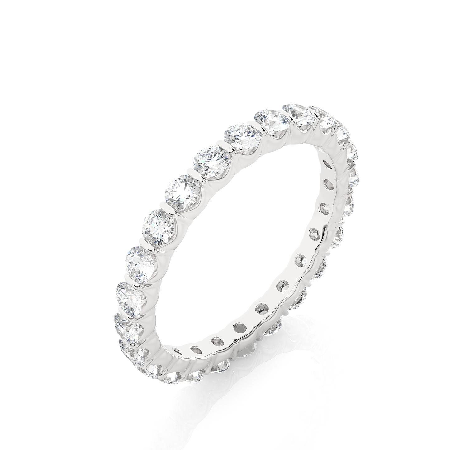Classic Round Cut Lab Diamond Eternity Band