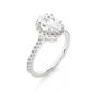 Oval Halo Diamond Moissanite Vermeil Engagement Ring
