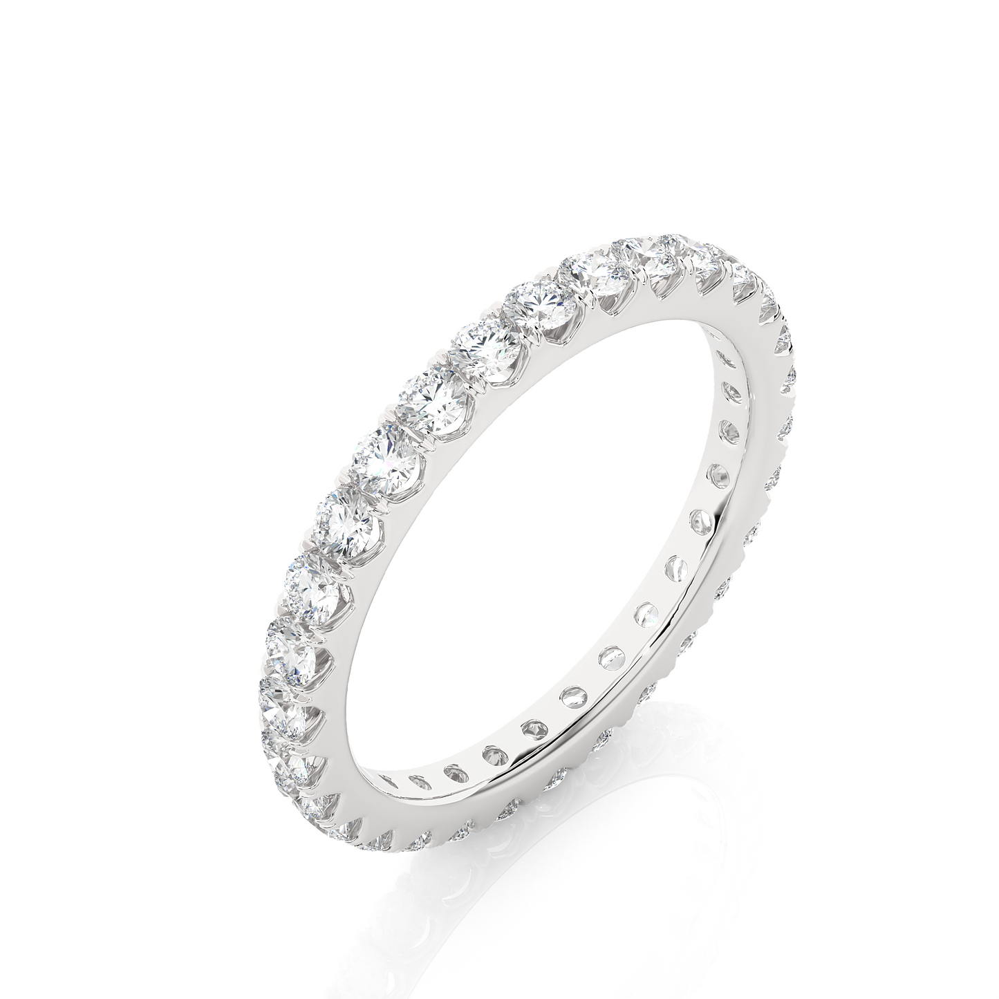Round Cut Lab Grown Diamond Eternity Ring