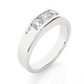 Classic Lab Diamond Three Stone Men’s Wedding Band