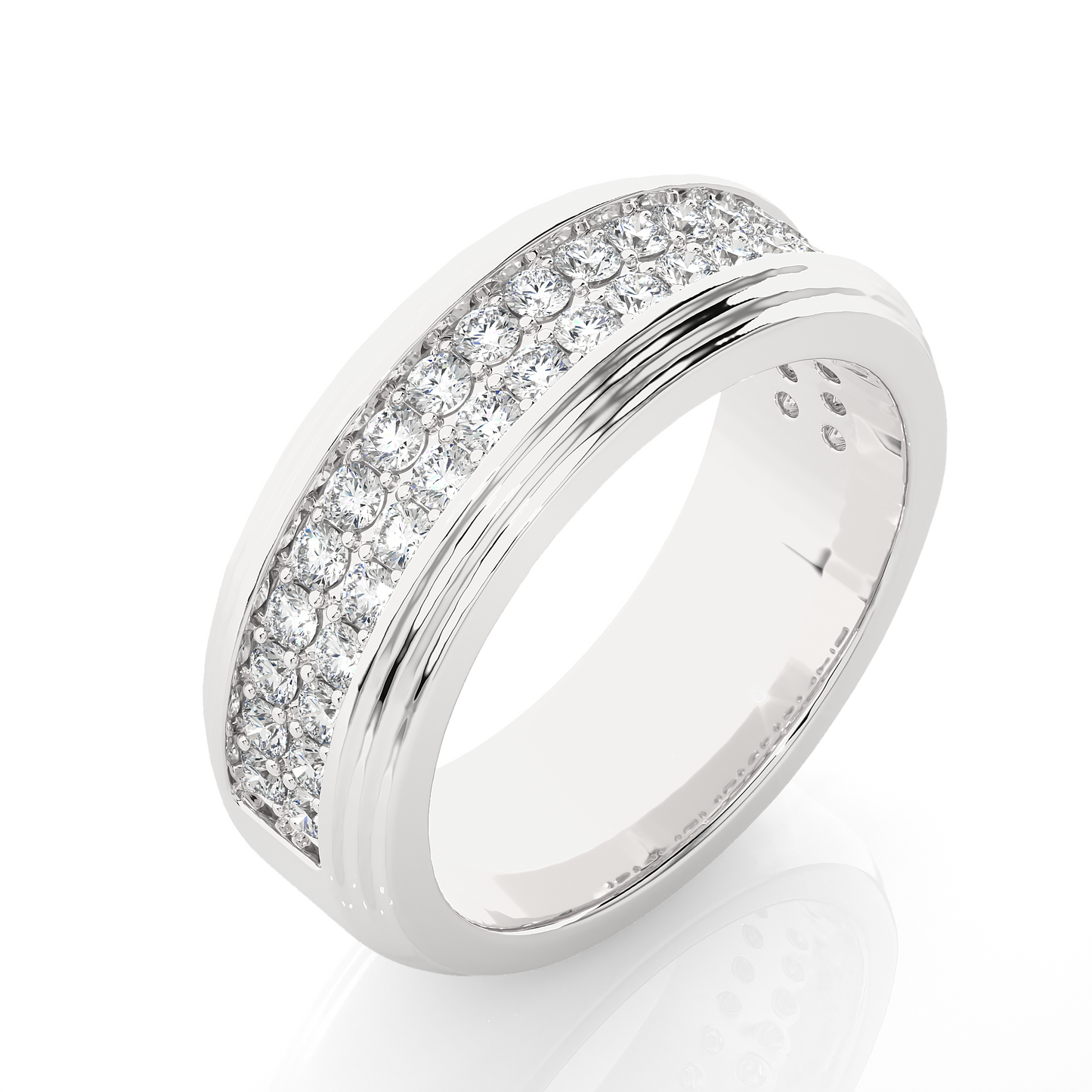 Men’s Lab Diamond Statement Wedding Band