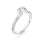 Elegant Radiance Round Cut Moissanite Vermeil Engagement Ring