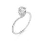 Twisted Infinity Band Moissanite Lab Diamond Engagement Ring