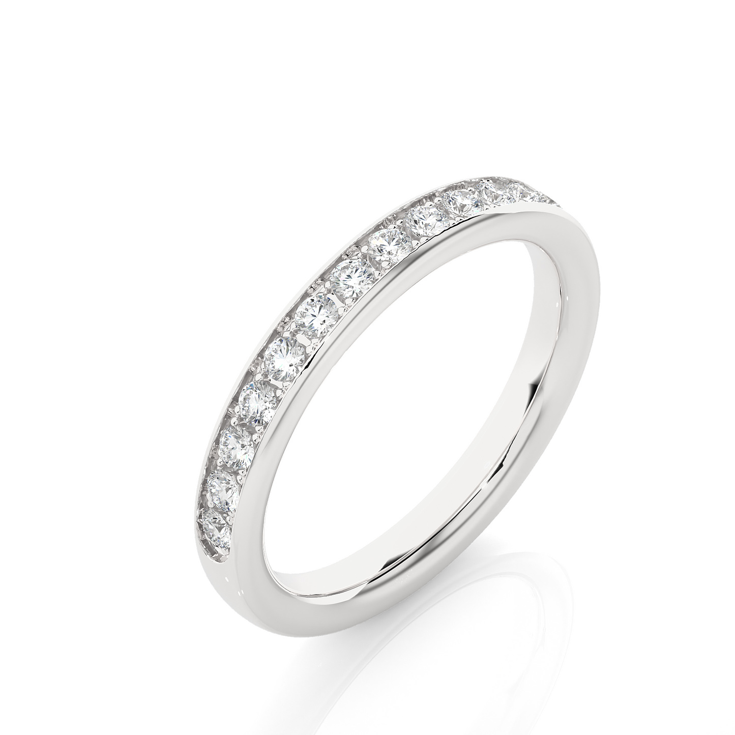 Minimal Lab Moissanite Wedding Band Vermeil Classic Ring