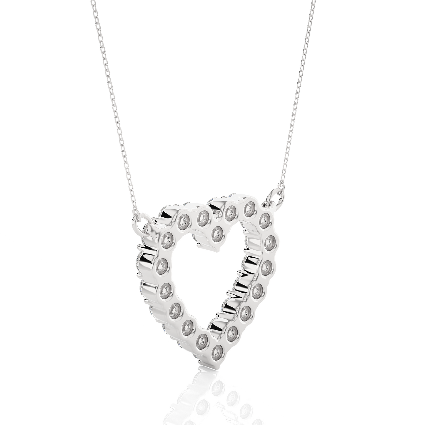 Heart  Shape Lab Grown Diamond Pendant Necklace