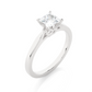 Princess Cut Moissanite Lab Diamond Vermeil Engagement Ring