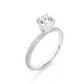 Pure Elegance Round Stone Moissanite Vermeil Engagement Ring