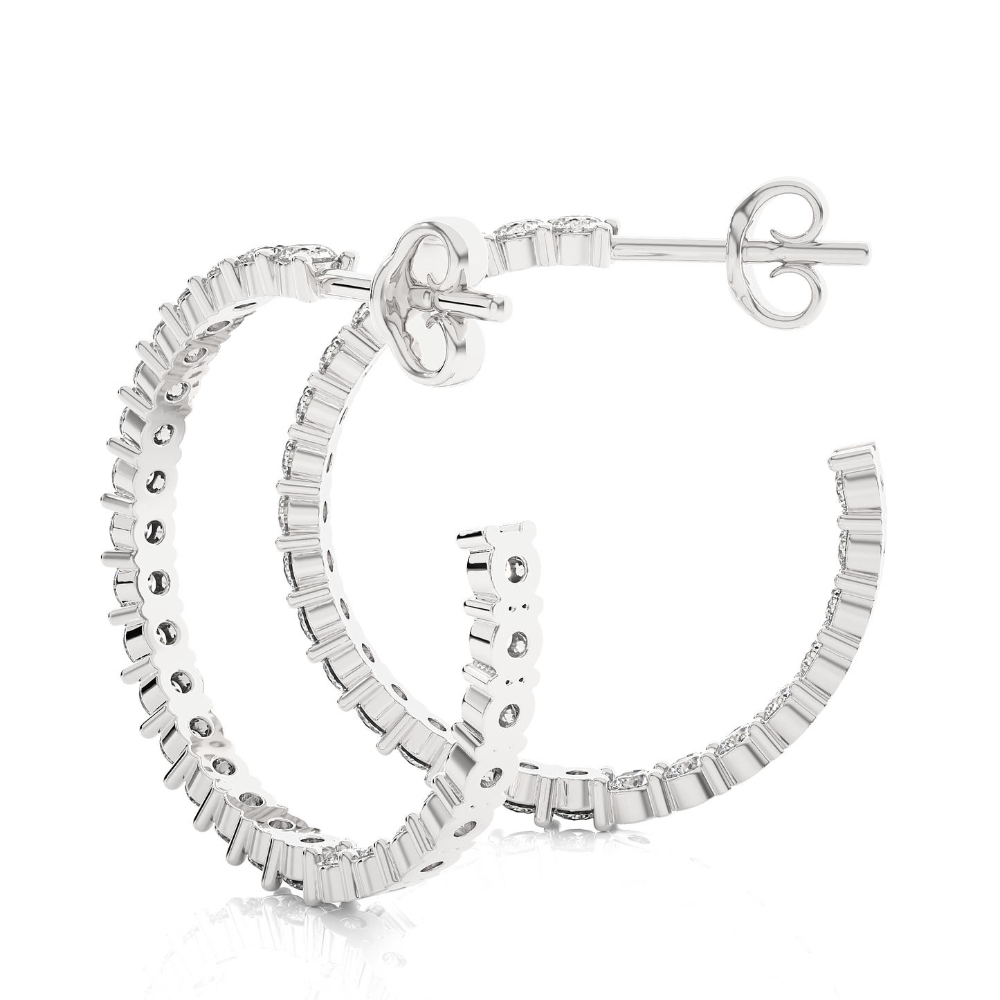 Luxe Lab Diamond Hoop Earrings