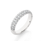 Diamond Pavé Half Eternity Ring – Vermeil Gold Wedding Band | Lab Grown Diamond / Moissanite