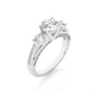 Three Stone Round Diamond Engagement Ring