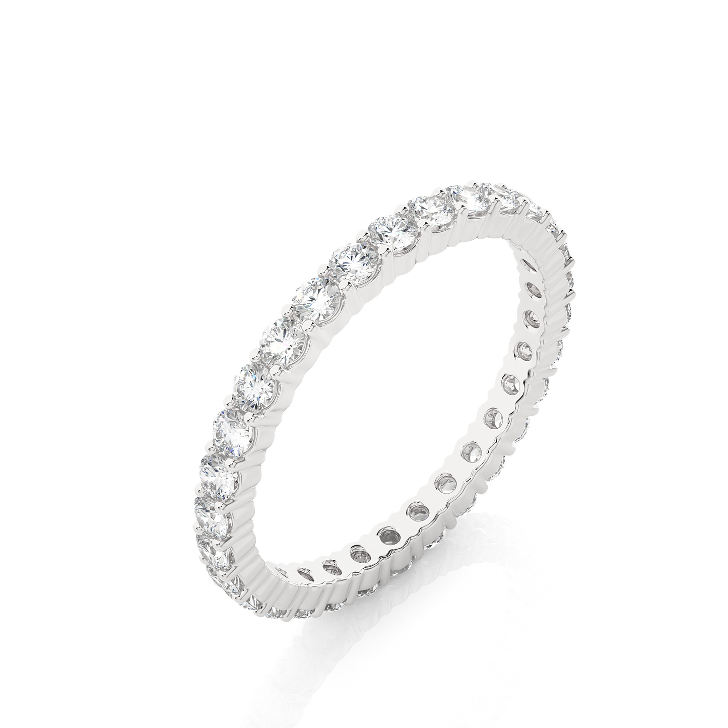 Stackable Round Diamond Eternity Wedding Band