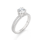 Twin Band Pavé Moissanite Lab Diamond Vermeil Ring