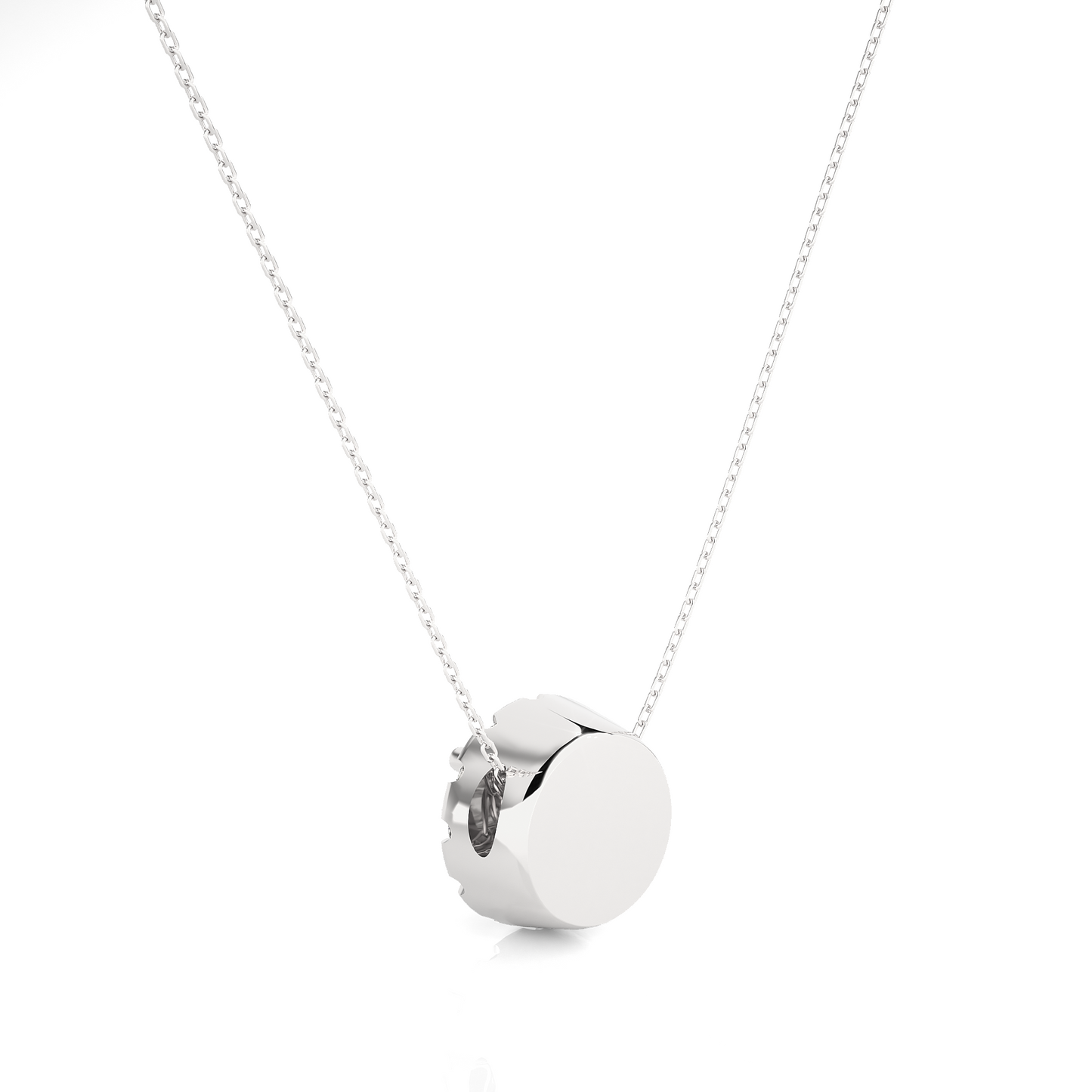 Round Halo Lab Diamond Pendant Necklace