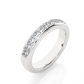 Princess Cut Lab Moissanite Diamond Vermeil Wedding Band Ring