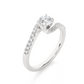Twist Style Vermeil Moissanite Lab Diamond Engagement Ring