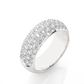 Luxury Pave  Lab Moissanite Diamond Wedding Band Vermeil Ring