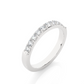 Minimalist Half Eternity Moissanite Lab Diamond Vermeil Ring