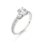 Three Stone Lab Grown Diamond Engagement Ring