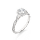 Twisted Halo Moissanite Lab Diamond Vermeil Ring