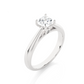 Princess Cut Solitaire Moissanite Lab Diamond Vermeil Ring