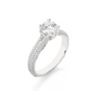 Double Pavé Split Shank Moissanite Diamond Vermeil Ring