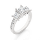 Three Stone Princess Lab Grown Diamond Engagement Ring