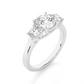 Round Lab Grown Diamond Three Stone Ring