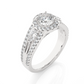 Vintage Halo Lab / Moissanite Diamond Engagement Ring