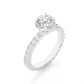 Vintage Heart Band Vermeil Moissanite Lab Diamond Ring