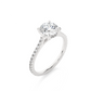 Luxury Solitaire Moissanite Lab Diamond Vermeil Ring