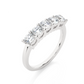Elegant Five Stone Moissanite Lab Diamond Vermeil Ring
