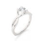 Infinity Twist Vermeil Moissanite Lab Diamond Engagement Ring