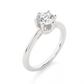 Elegant Round Cut Moissanite Lab Diamond Engagement Ring