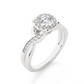 Vermeil Round Moissanite / Lab Grown Diamond Twisted Band Ring
