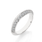 Delicate Lab Moissanite Wedding Band Gold Vermeil Stackable Ring