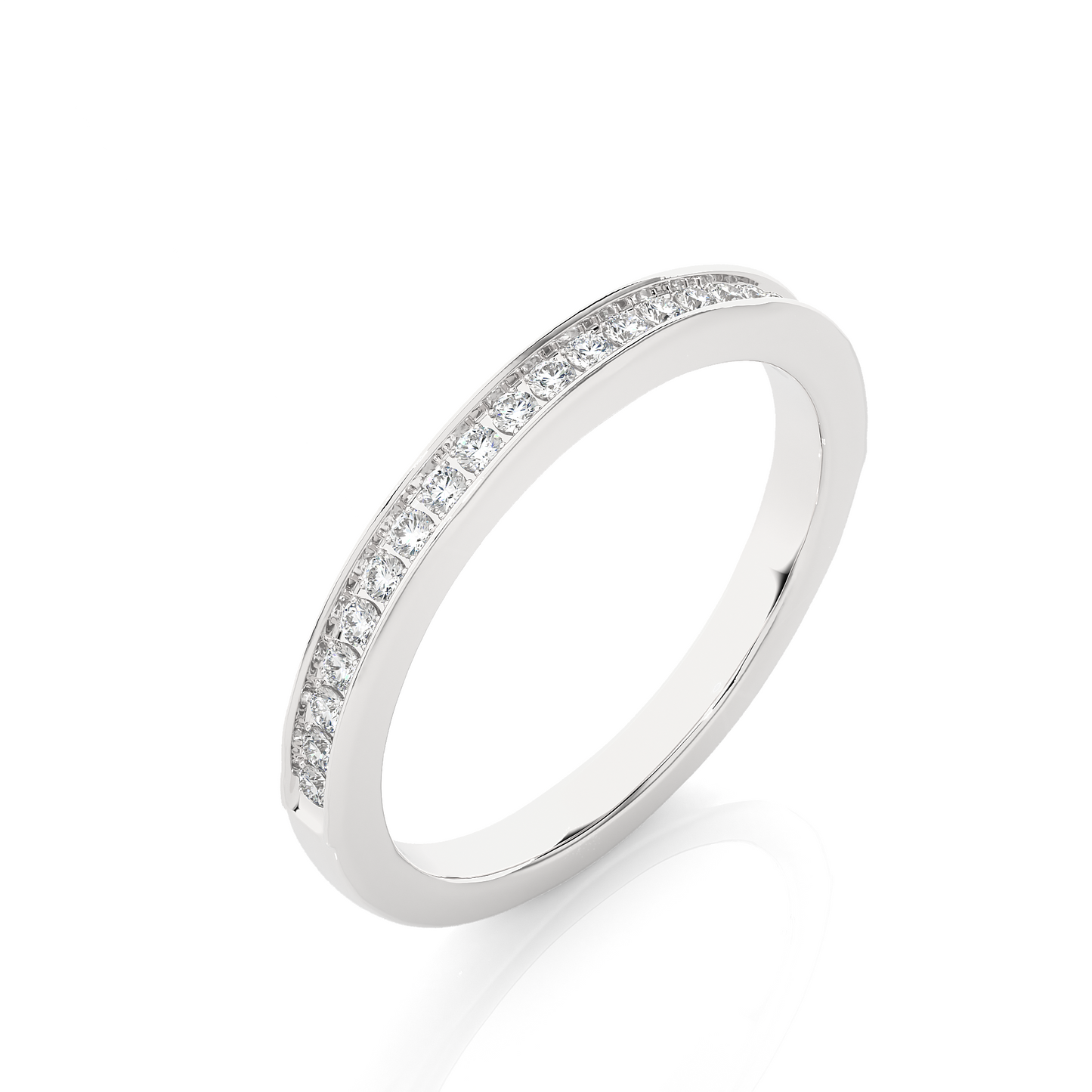 Classic Eternity Moissanite Lab Diamond Vermeil Ring
