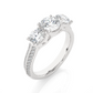 Round Three Stone Lab Grown / Moissanite Diamond Ring