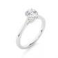 Elegant Vermeil Round Solitaire Moissanite Lab Diamond Ring