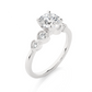 Round Cut Moissanite / Lab Diamond Vermeil Engagement Ring